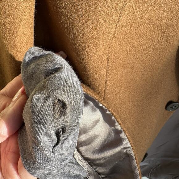 VINTAGE Z CLOTHING BRENTWOOD CALIFORNIA MENS 46” COGNAC BROWN WOOL BLEND BLAZER - Picture 12 of 13